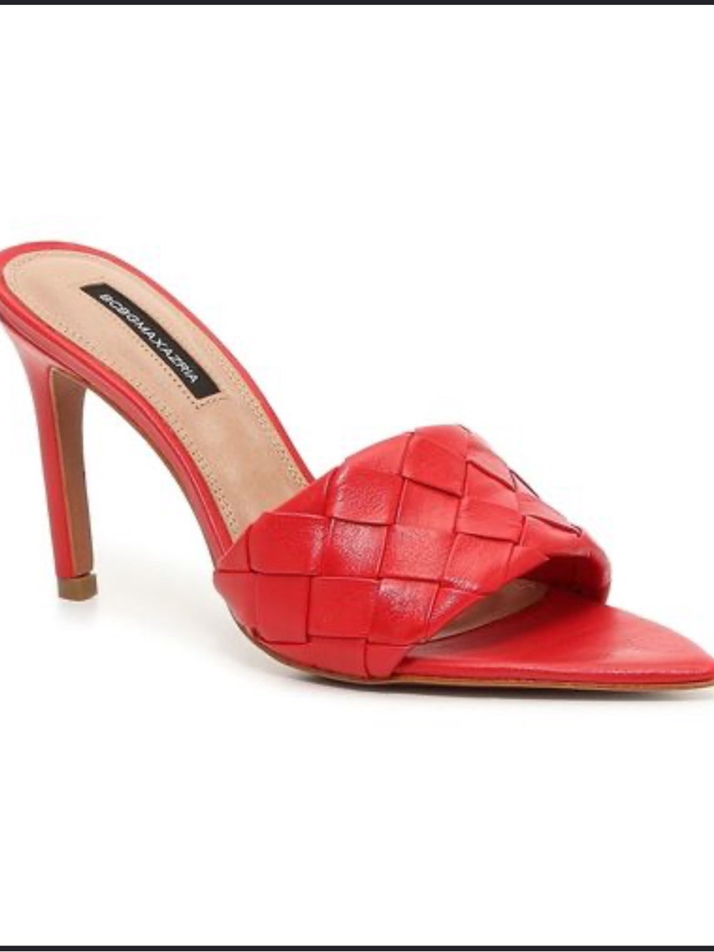 BCBGMAXAZRIA Red Woven Pointed-Toe Slide Flats - Picture 5 of 5